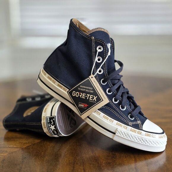 Converse Chuck Taylor Gore-Tex GTX High Black Toadstool Tan Women's 9 LE A08565C - Picture 1 of 16